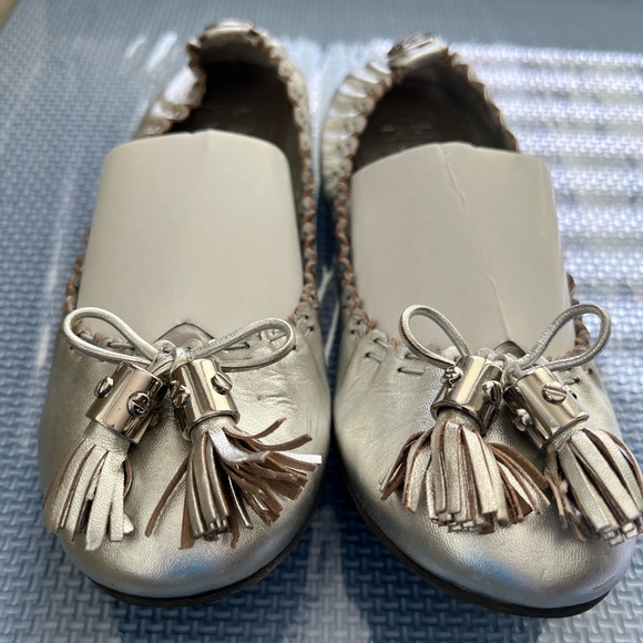 Tory Burch Reese Mestico Tassel Ballet Flats 7.5 shoes - Picture 3 of 12